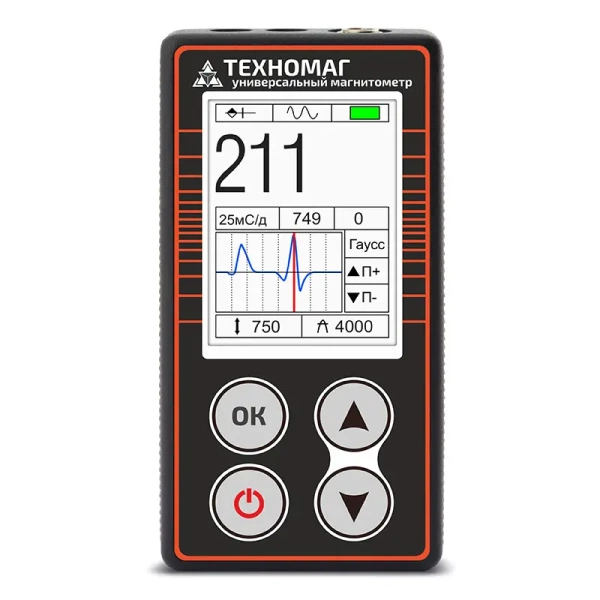 Универсальный магнитометр Техно-НДТ ТЕХНОМАГ с преобразователем  П-1С тесламетра и  образцом с поверкой купить по низкой цене | МАКСПРОФИТ