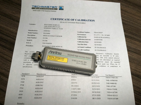 Высокоточный диодный датчик мощности Anritsu MA2444D (демонстрационный) купить по низкой цене | МАКСПРОФИТ